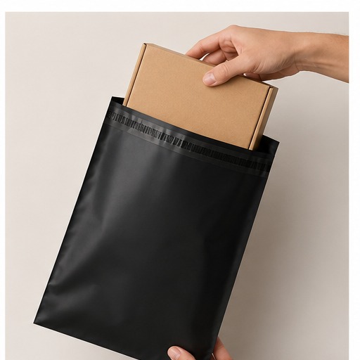 Bolsas E-commerce negro 20 x 32 + 5 C/adhesivo seguridad - x 100 unid.